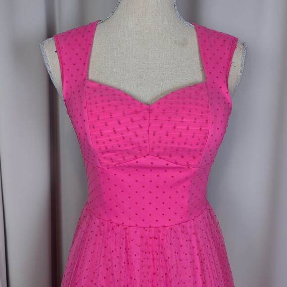 Faeriesty French Dot Formal Gown Pink Small - Picture 7 of 16